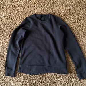 Lululemon Athletica Black Crewneck Sweater with Ribbed Cuffs